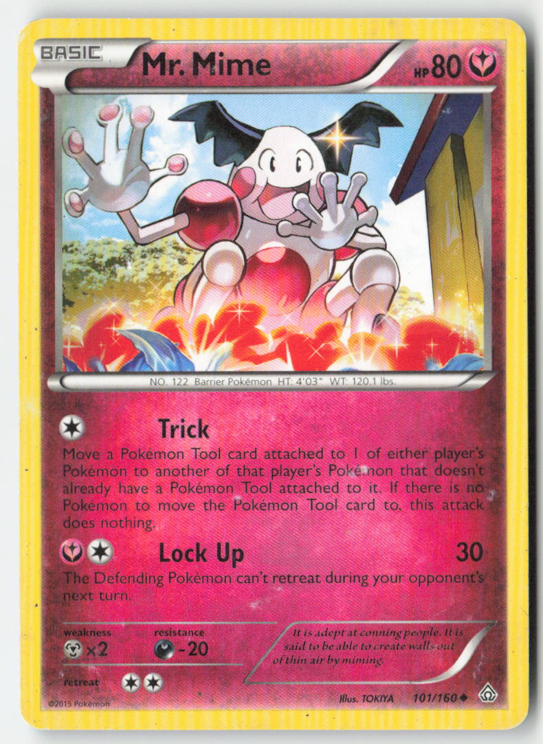 Mr. Mime 101/160 Regular Primal Clash Moderately Played