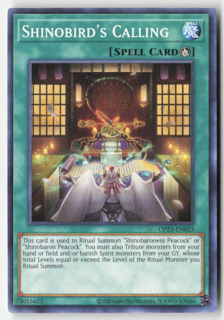 Shinobird's Calling OP23-EN025 Unlimited Common Moderately Played