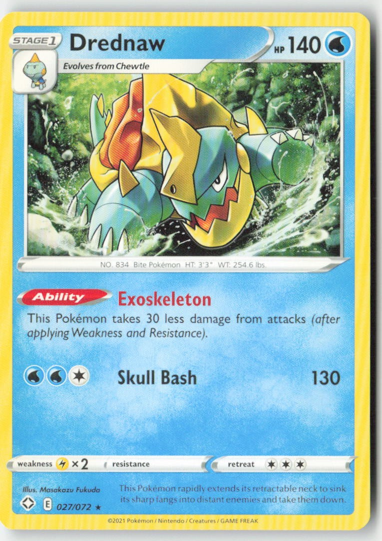 Drednaw 27/72 Regular Shining Fates Moderately Played