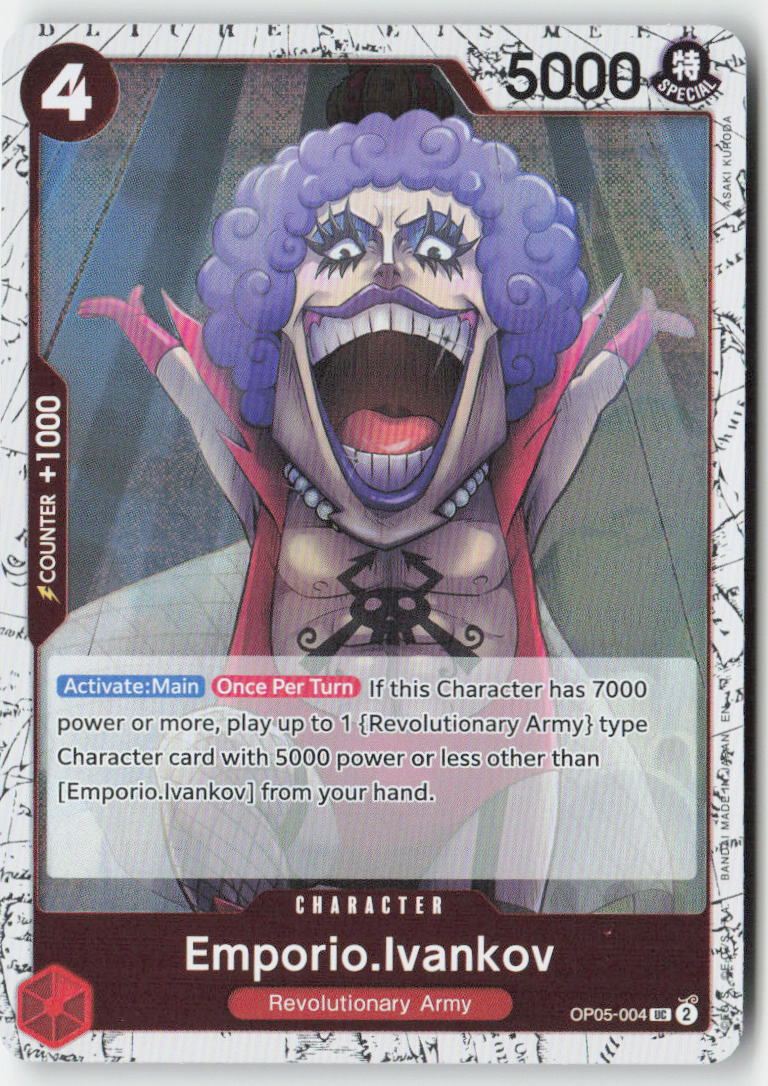 Emporio.Ivankov (Pirate Foil) OP05-004 Foil Uncommon Lightly Played, Front