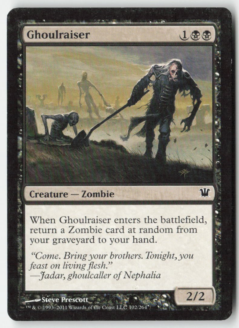 Ghoulraiser ISD 102 Common Moderately Played, Front