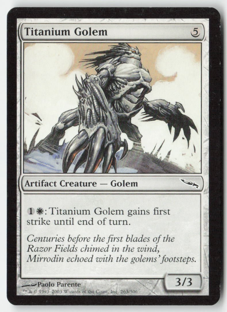 Titanium Golem MRD 263 Common Moderately Played, Front