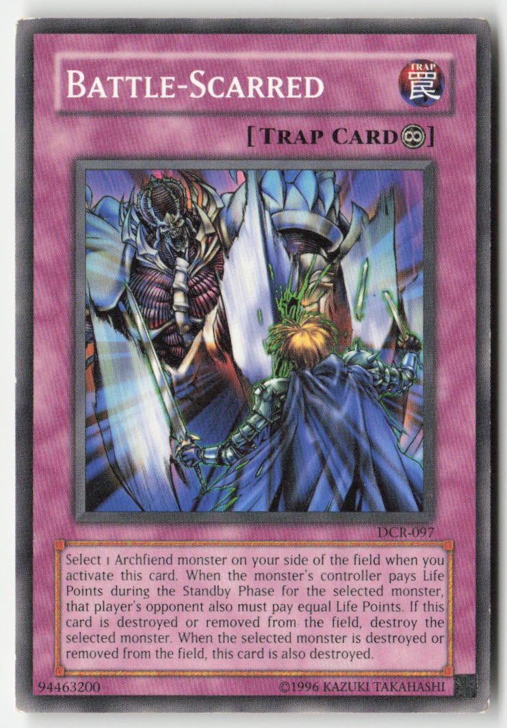 Battle-Scarred DCR-097 Unlimited Common Moderately Played, Front