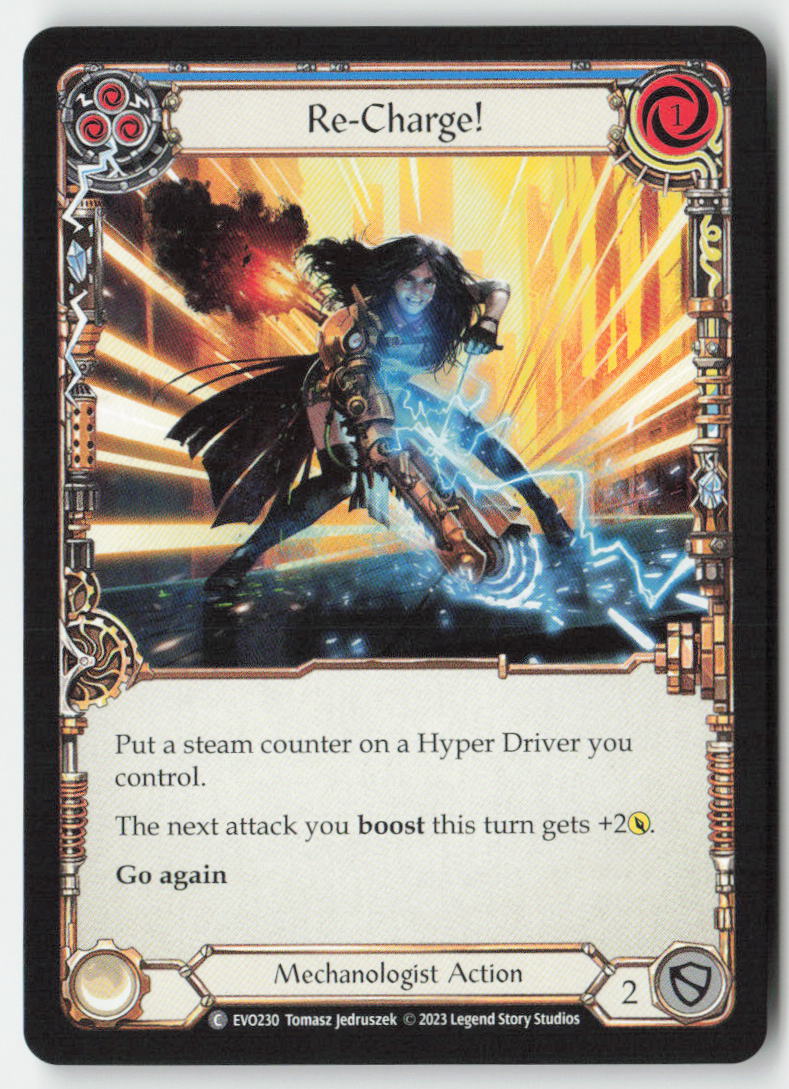 Re-Charge! (Blue) #EVO230 - Bright Lights - Flesh and Blood - Common - Near Mint, Front