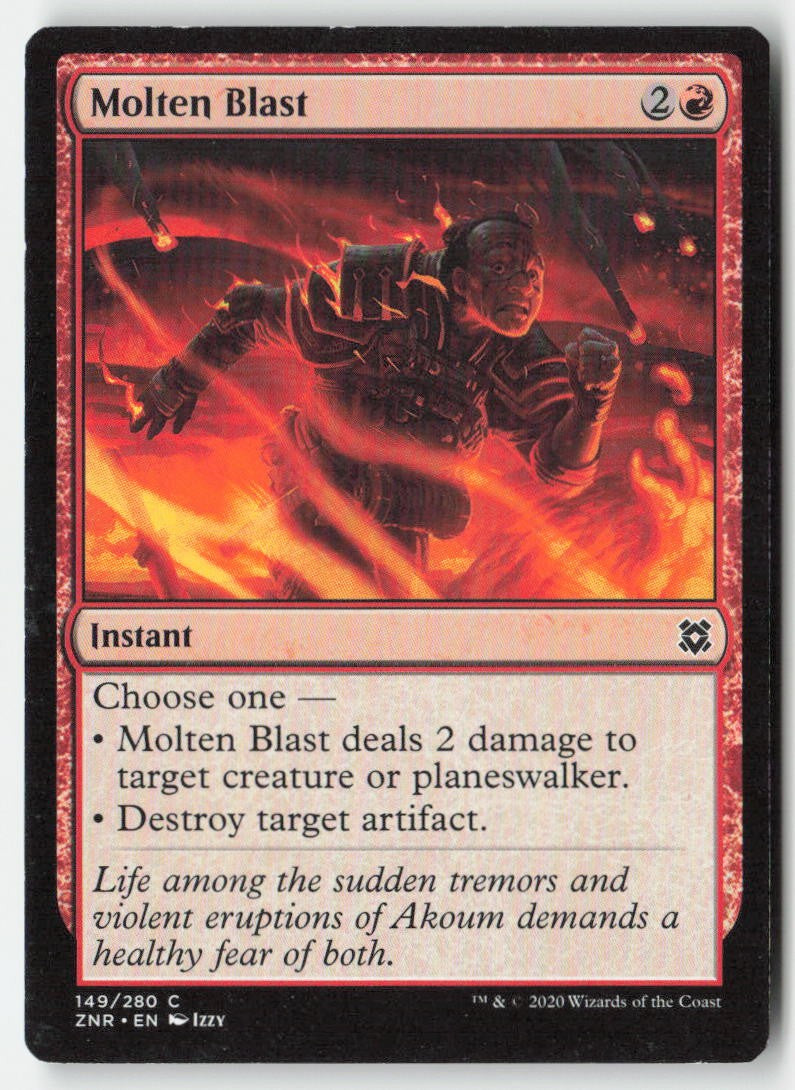 Molten Blast ZNR 149 Common Moderately Played, Front