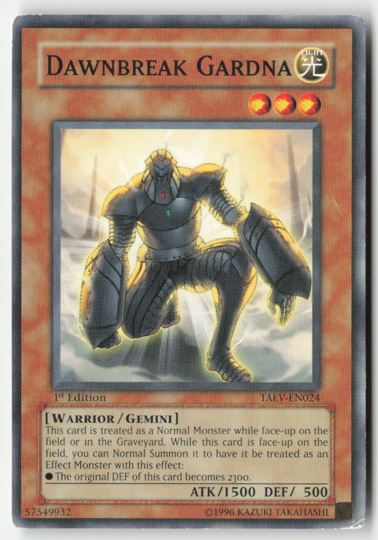 Dawnbreak Gardna TAEV-EN024 1st Edition Common Moderately Played