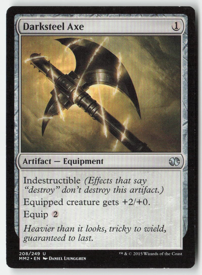 Darksteel Axe MM2 208 Uncommon Moderately Played, Front