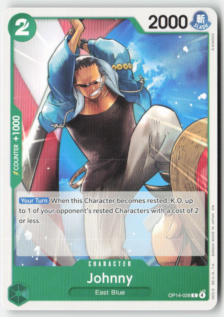 Johnny OP14-028 Normal Common Lightly Played, Front