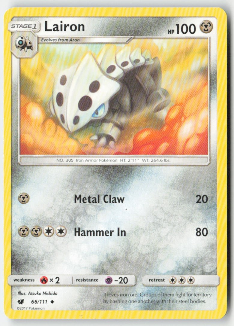 Lairon 66/111 Regular Crimson Invasion Moderately Played