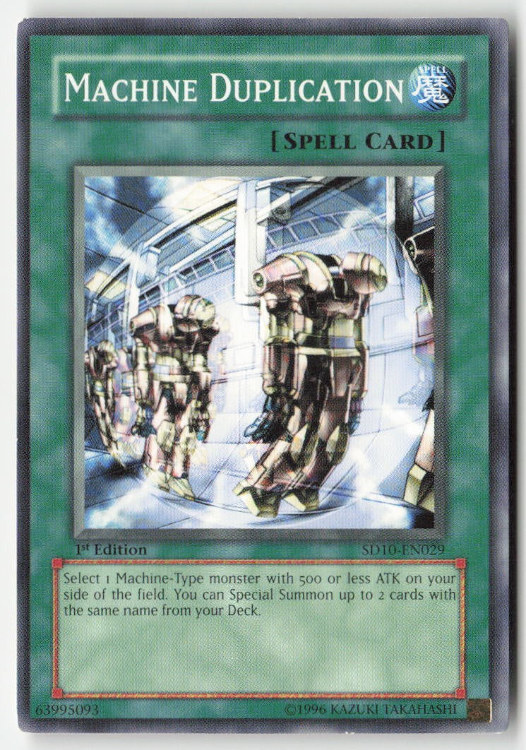 Machine Duplication SD10-EN029 1st Edition Common Moderately Played, Front
