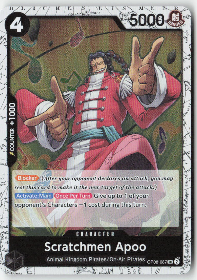 Scratchmen Apoo (Pirate Foil) OP08-087 Foil Uncommon Lightly Played