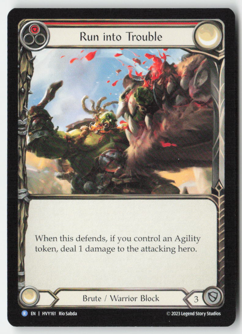 Run into Trouble #HVY161 - Heavy Hitters - Flesh and Blood - Rare - Near Mint