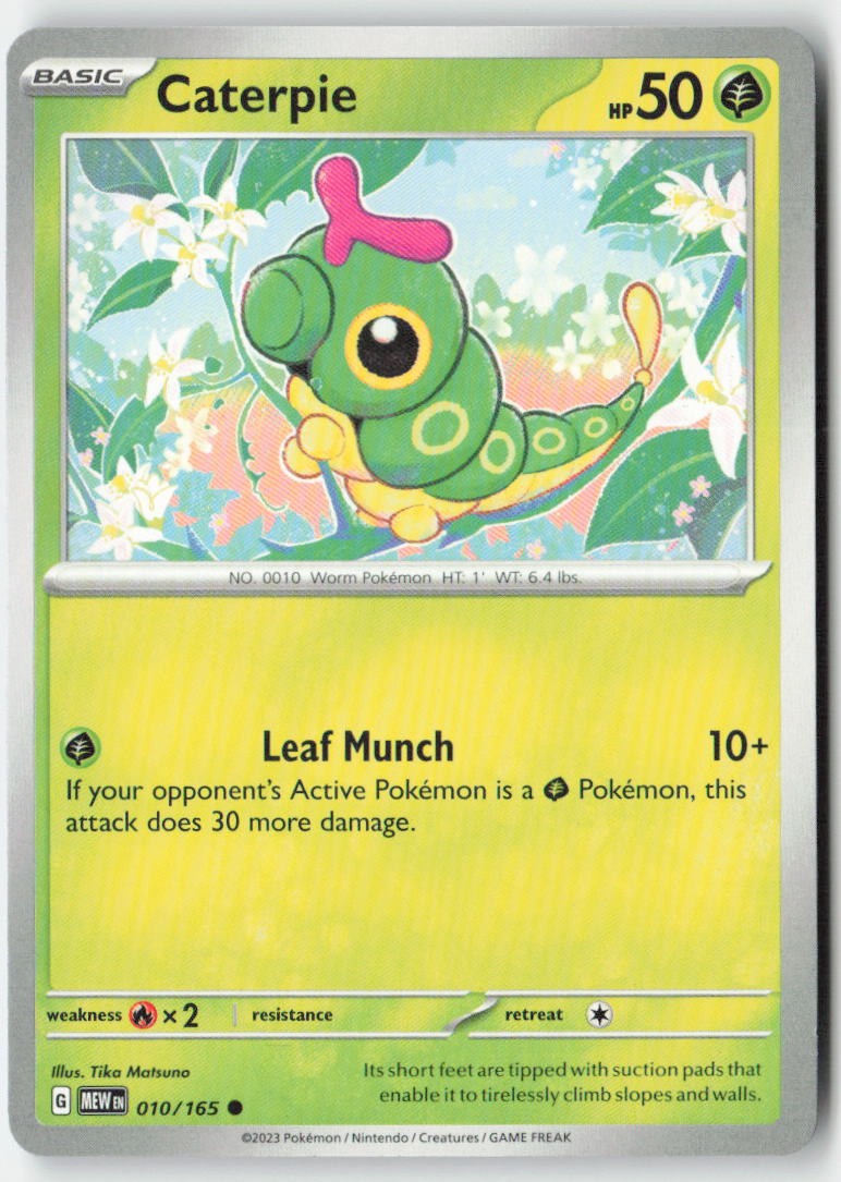 Caterpie 010/165 Regular 151 Moderately Played