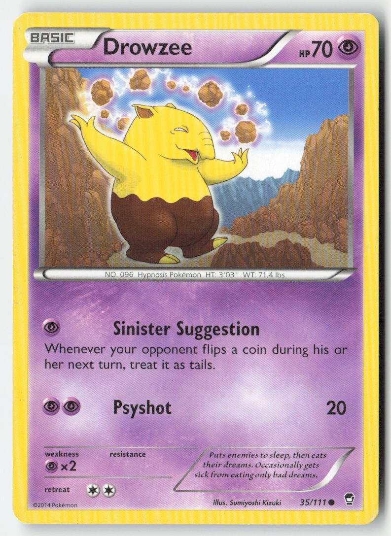Drowzee 35/111 Regular Furious Fists Moderately Played