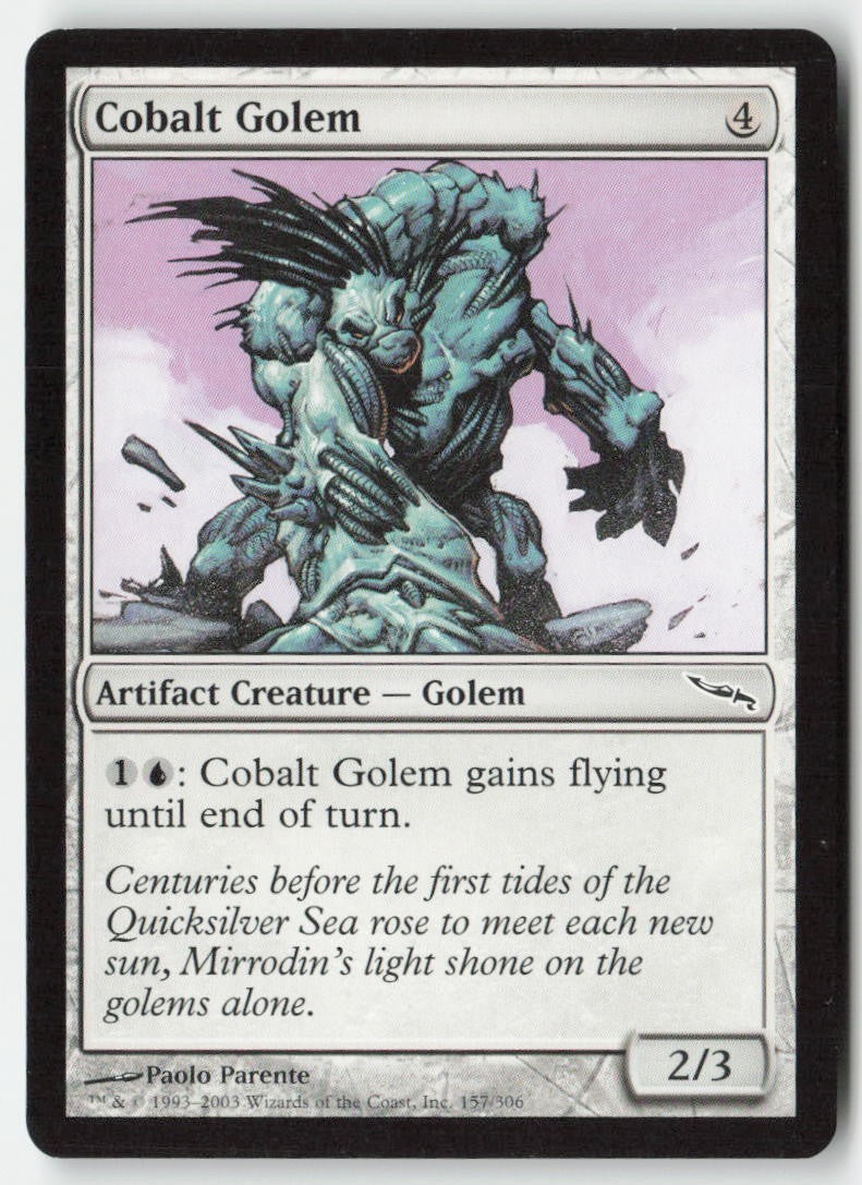 Cobalt Golem MRD 157 Common Moderately Played, Front