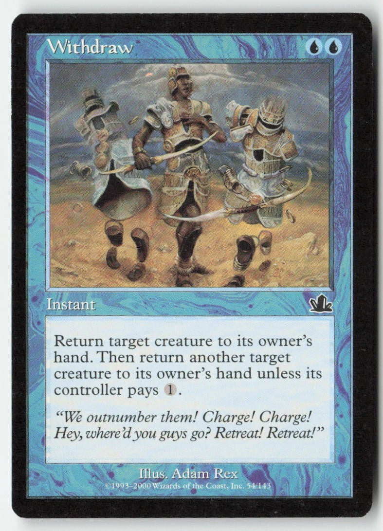 Withdraw PCY 54 Common Moderately Played, Front