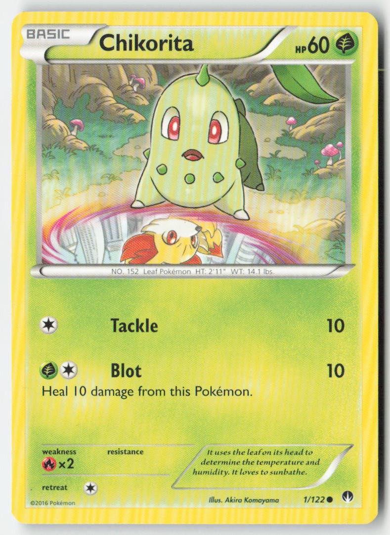 Chikorita 1/122 Regular BREAKpoint Moderately Played