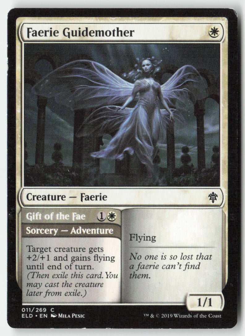Faerie Guidemother // Gift of the Fae ELD 11 Common Moderately Played