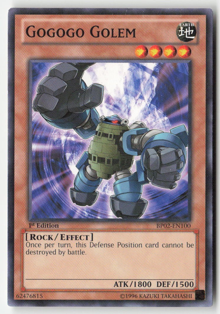 Gogogo Golem BP02-EN100 1st Edition Common Moderately Played, Front