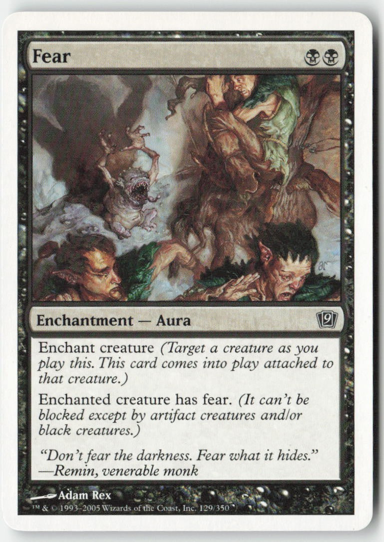 Fear 9ED 129 Common Moderately Played, Front