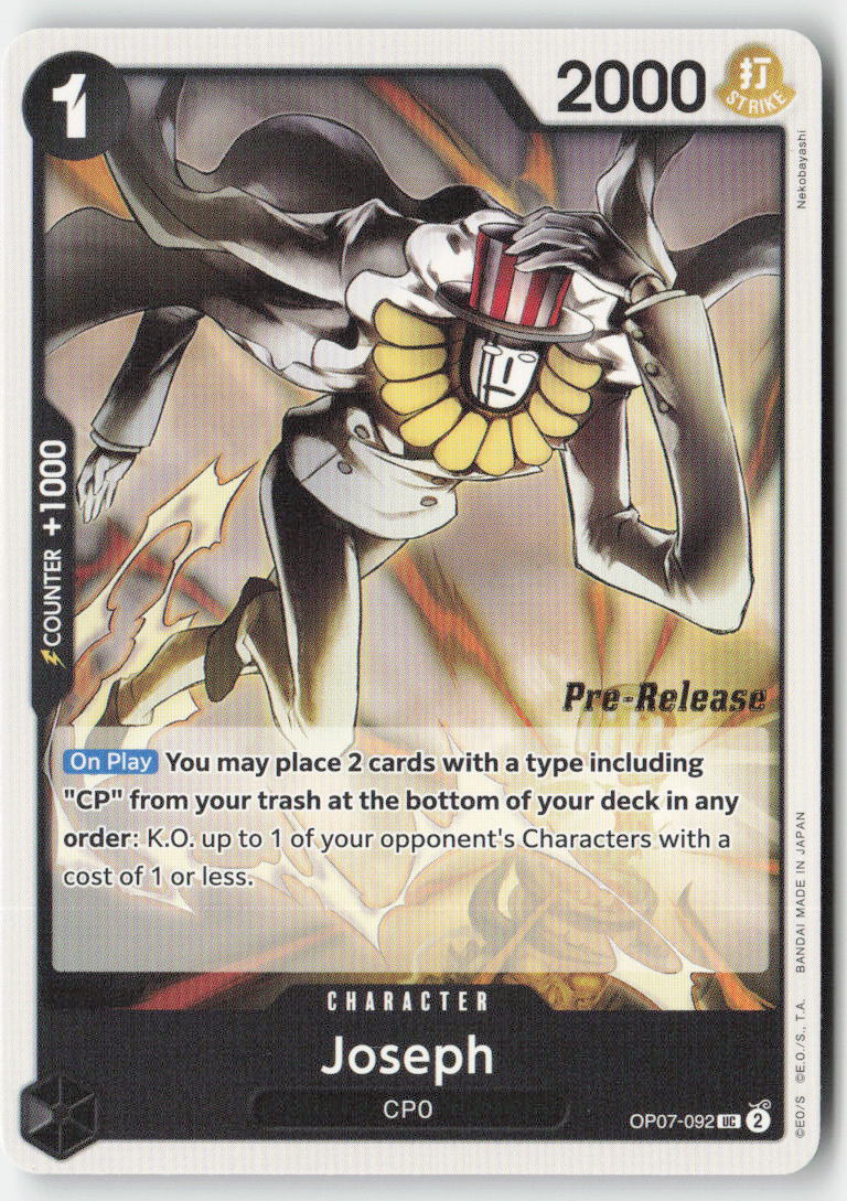 Joseph (Pre-Release) OP07-092 Normal Uncommon Lightly Played