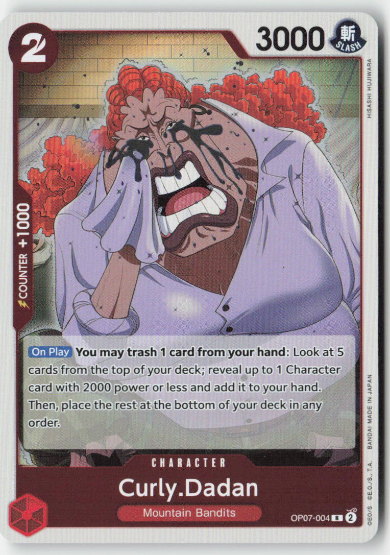 Curly.Dadan OP07-004 Foil Rare Lightly Played