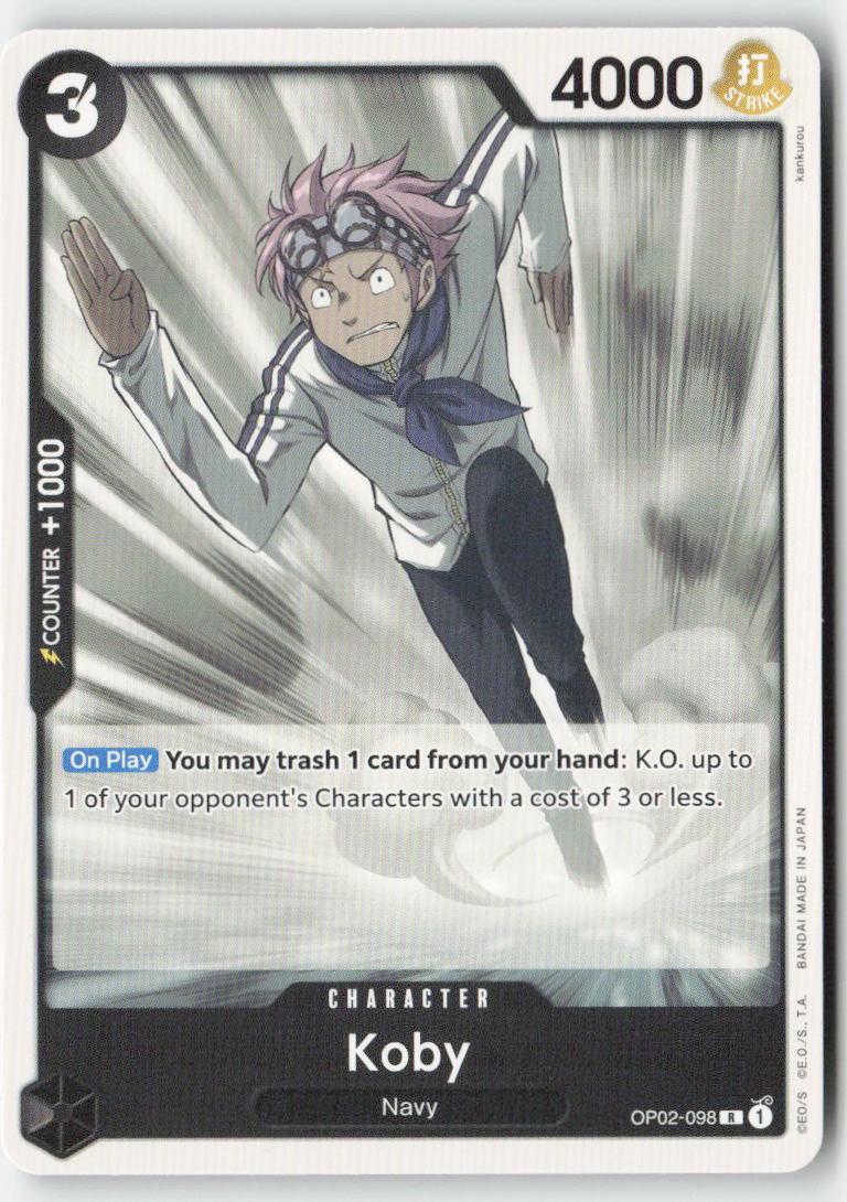 Koby (ST-19 Reprint) OP02-098 Normal Rare Lightly Played, Front