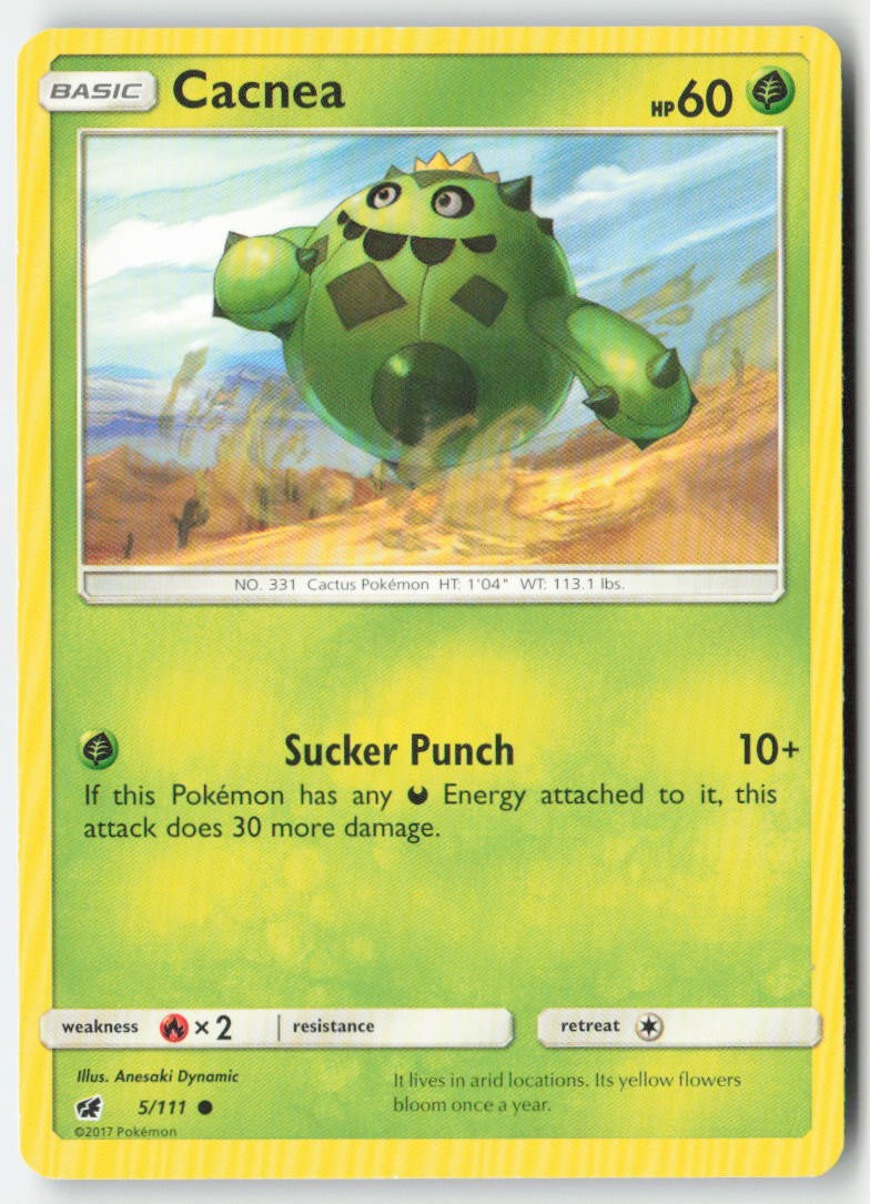 Cacnea 5/111 Regular Crimson Invasion Moderately Played, Front