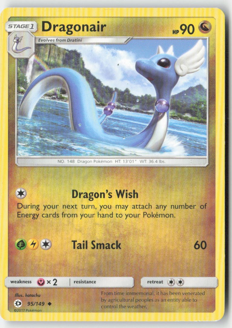 Dragonair 95/149 Regular Sun & Moon Moderately Played, Front