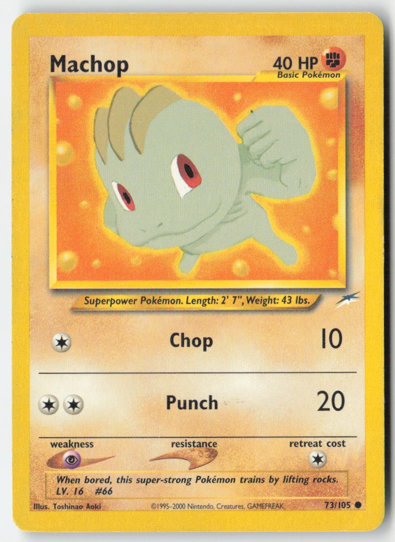 Machop 73/105 Regular Neo Destiny Moderately Played