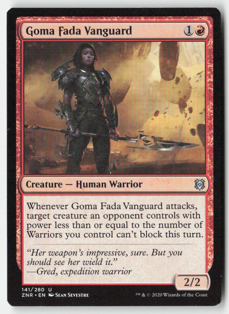 Goma Fada Vanguard ZNR 141 Uncommon Moderately Played, Front
