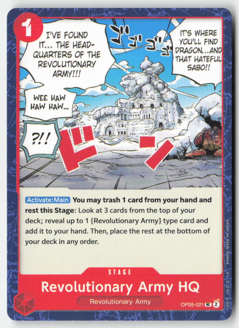 Revolutionary Army HQ OP05-021 Normal Uncommon Lightly Played