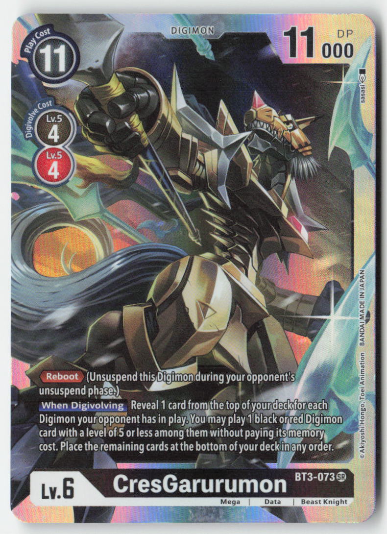 CresGarurumon BT3-073 Foil Super Rare Near Mint