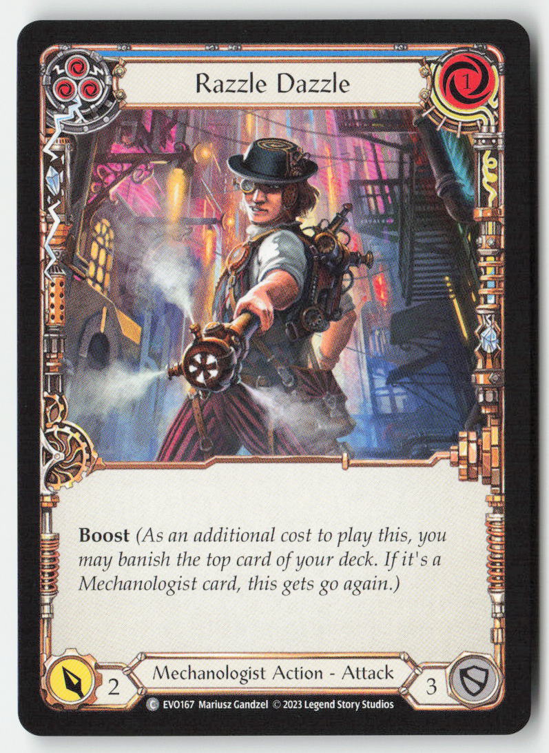 Razzle Dazzle (Blue) #EVO167 - Bright Lights - Flesh and Blood - Common - Near Mint, Front