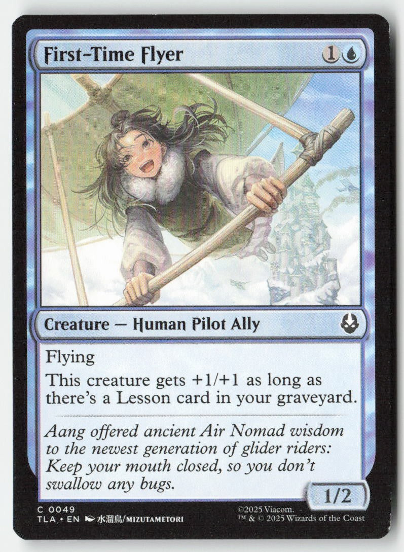 First-Time Flyer TLA 49 Common Moderately Played, Front