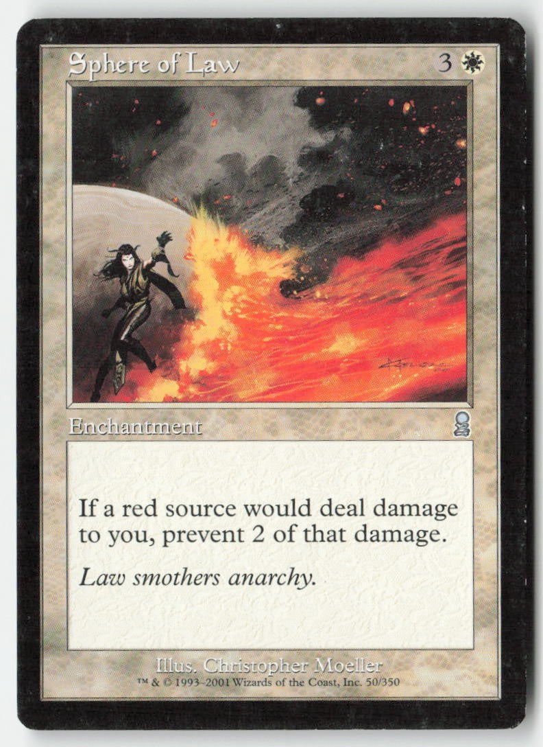 Sphere of Law ODY 50 Uncommon Moderately Played