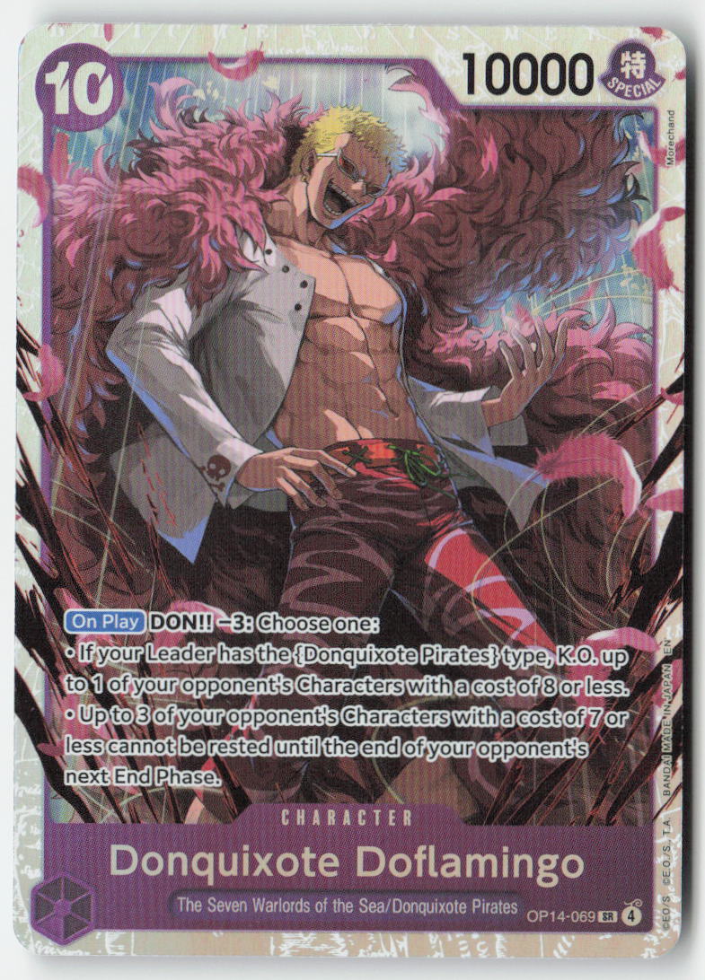 Donquixote Doflamingo OP14-069 Foil Super Rare Lightly Played