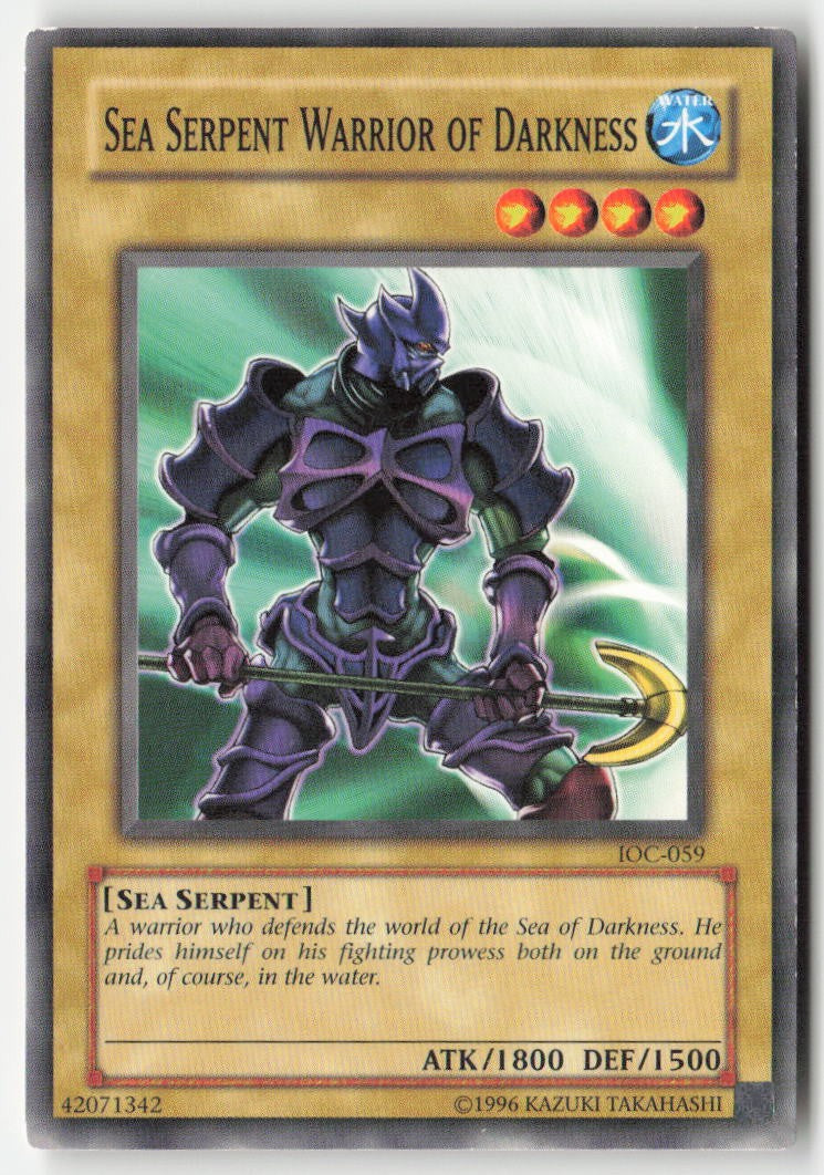 Sea Serpent Warrior of Darkness IOC-059 Unlimited Common Moderately Played, Front