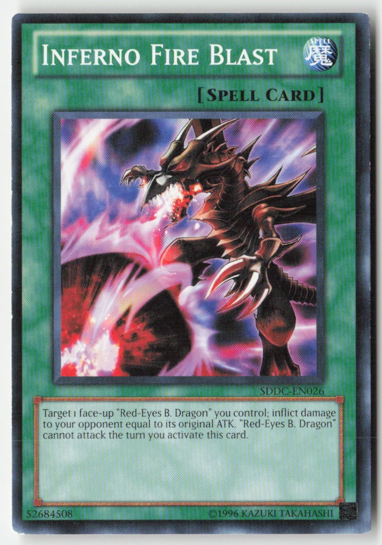 Inferno Fire Blast SDDC-EN026 Unlimited Common Moderately Played, Front