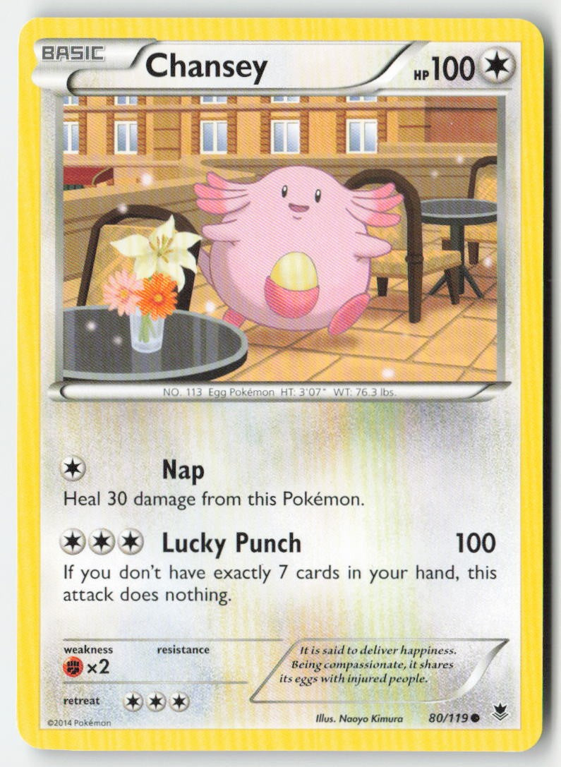 Chansey 80/119 Regular Phantom Forces Moderately Played