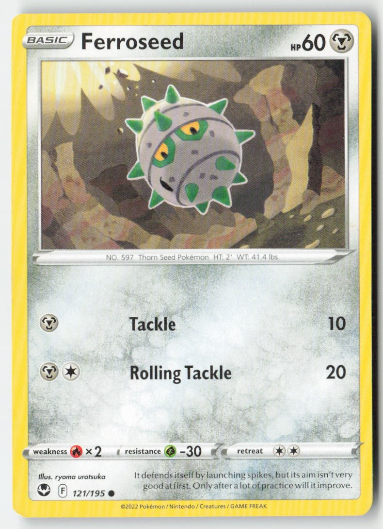 Ferroseed 121/195 Regular Silver Tempest Moderately Played