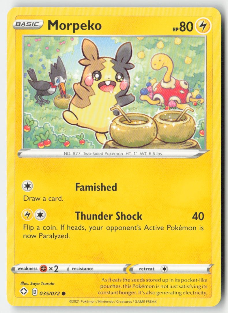 Morpeko 35/72 Regular Shining Fates Moderately Played