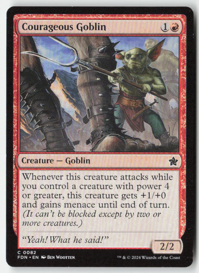 Courageous Goblin FDN 82 Common Moderately Played