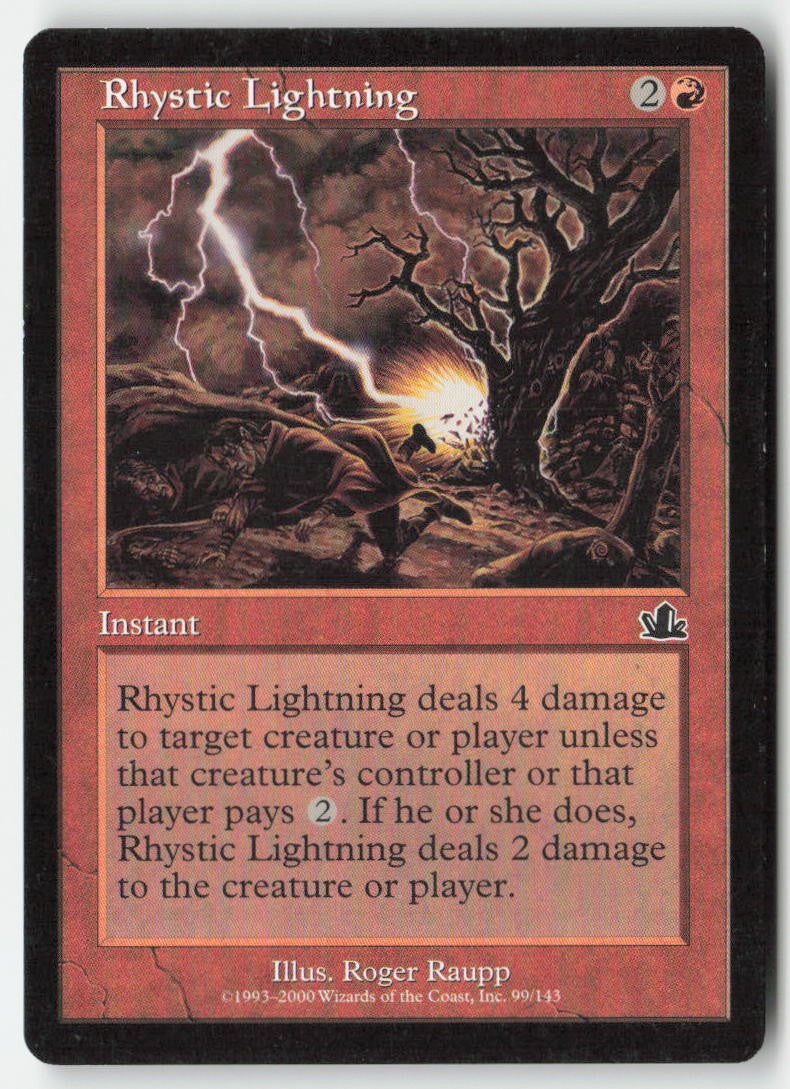 Rhystic Lightning PCY 99 Common Moderately Played