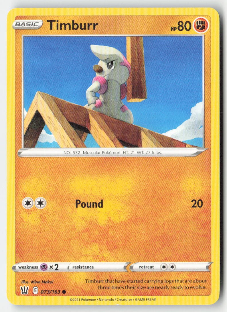Timburr 73/163 Regular Battle Styles Moderately Played