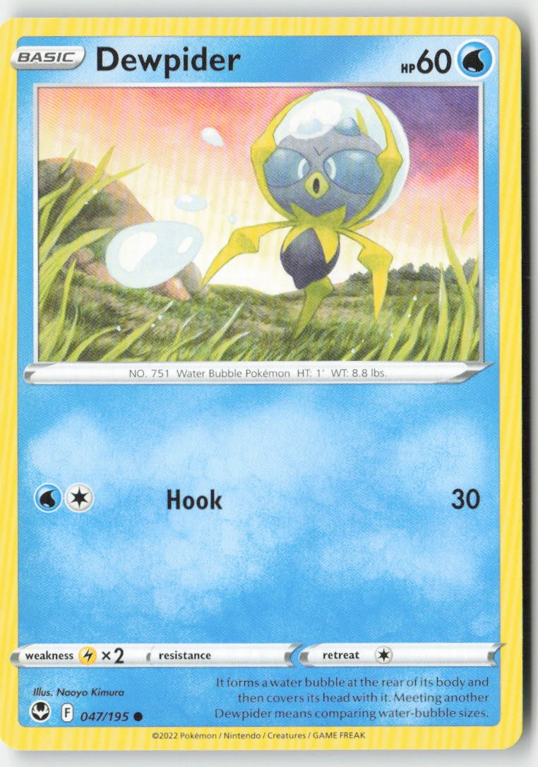 Dewpider 047/195 Regular Silver Tempest Moderately Played