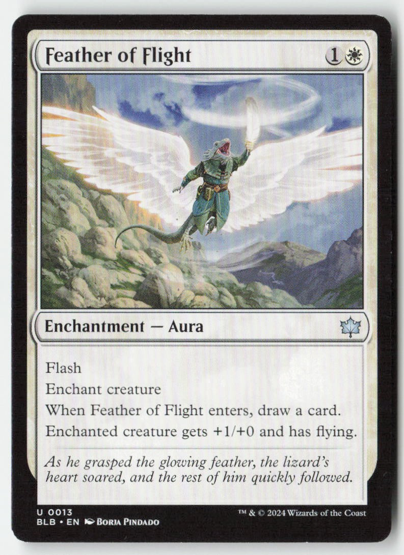 Feather of Flight BLB 13 Uncommon Moderately Played
