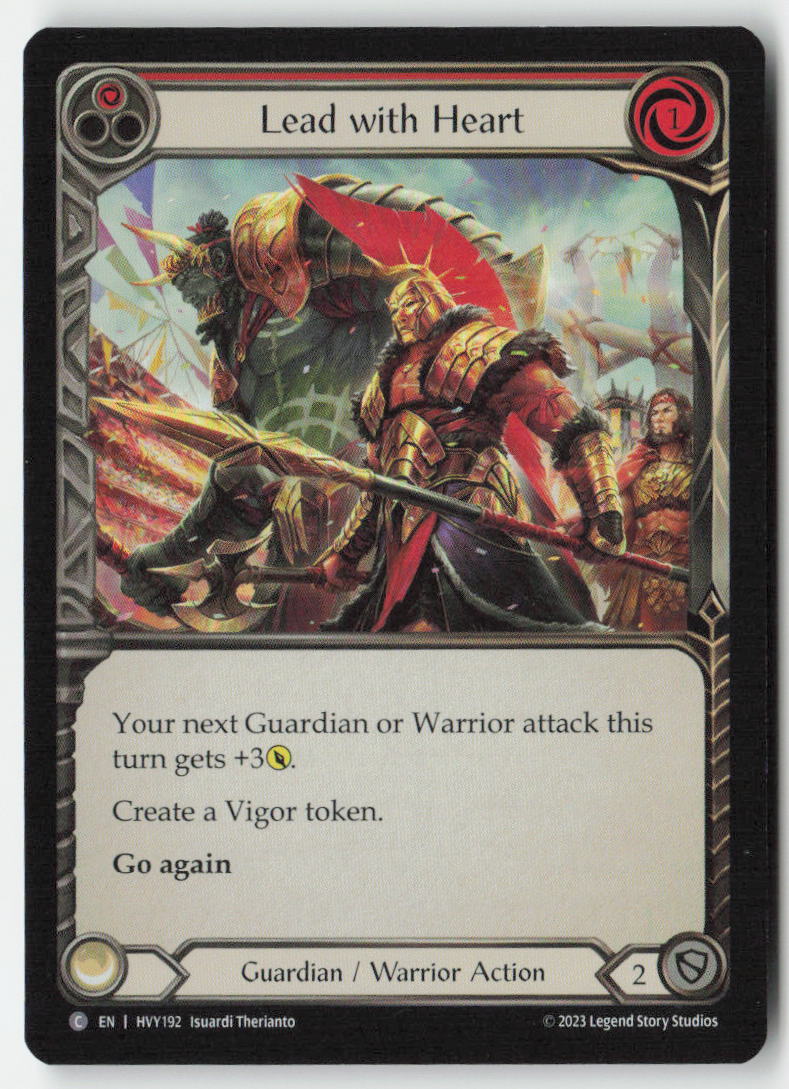 Lead with Heart (Red) #HVY192 - Heavy Hitters - Flesh and Blood - Common - Near Mint