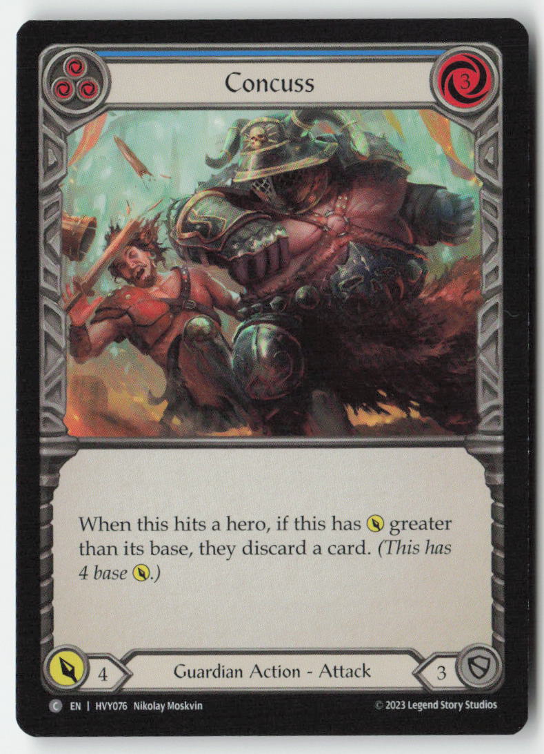Concuss (Blue) #HVY076 - Heavy Hitters - Flesh and Blood - Common - Near Mint, Front