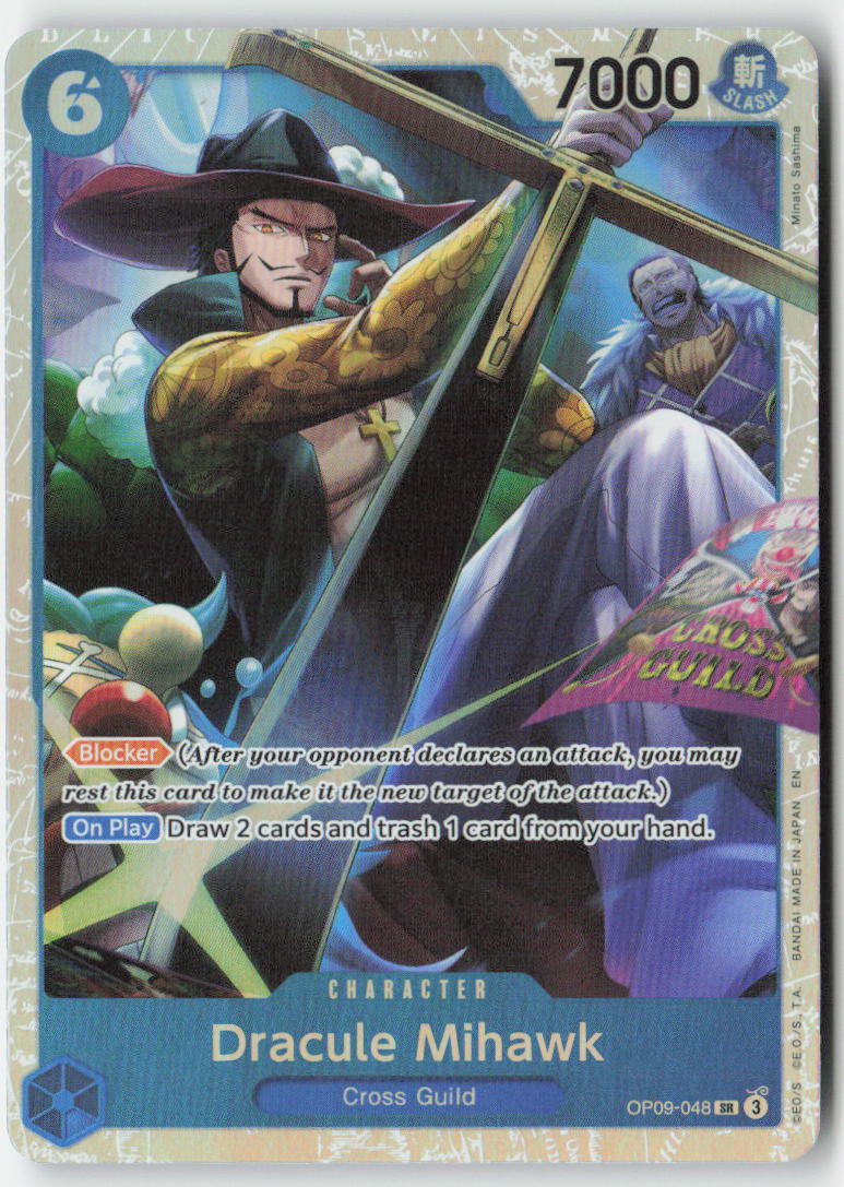 Dracule Mihawk (Reprint) (PRB-02 Reprint) OP09-048 Foil Super Rare Lightly Played